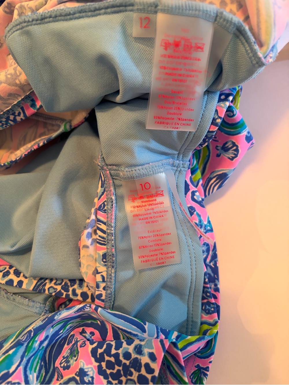 Lilly Pulitzer Flamenco Tankini Top “We Mermaid It” and Sarong Hipster Set. - Picture 9 of 9